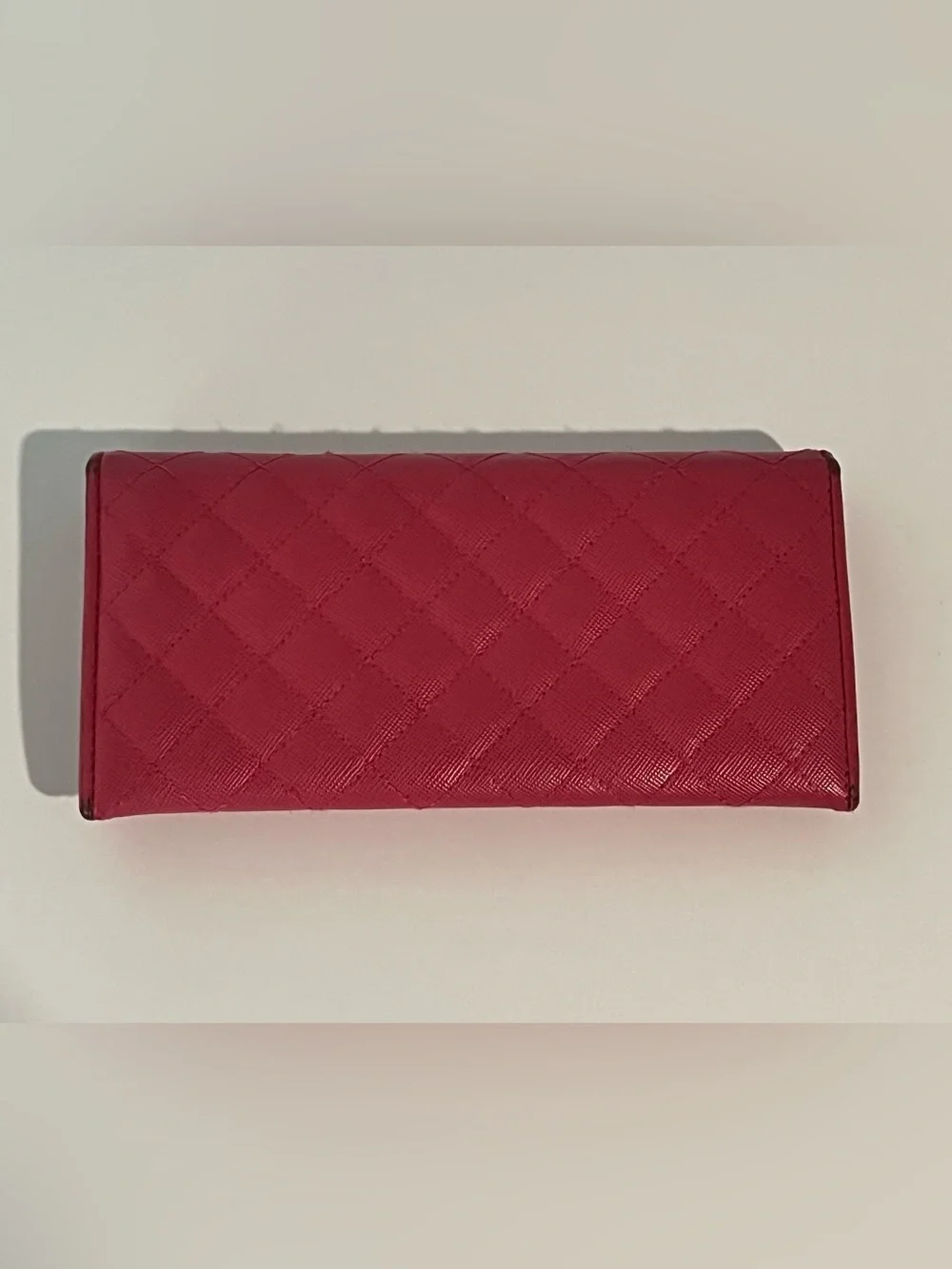 Prada Pink Saffiano Quilted Leather Continental Wallet Gold Hardware